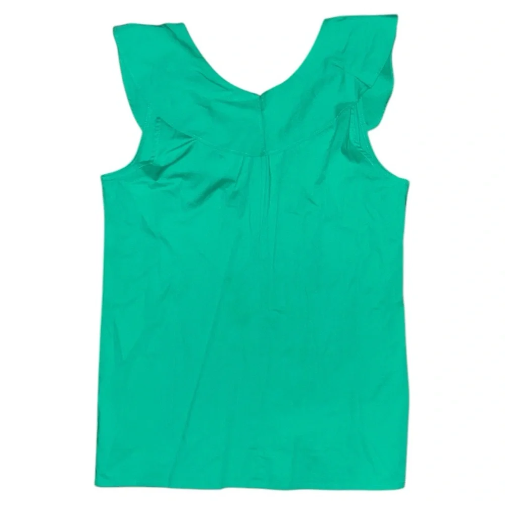 J. Crew Kelly Green Ruffle A-Line Sleeveless
